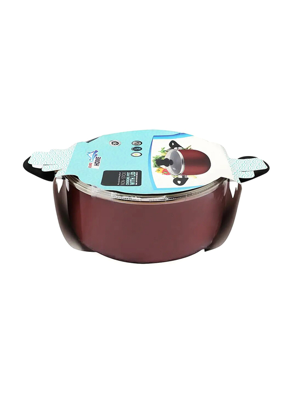 Euro Home Non-Stick Cooking Pot with Lid, 26cm, Red