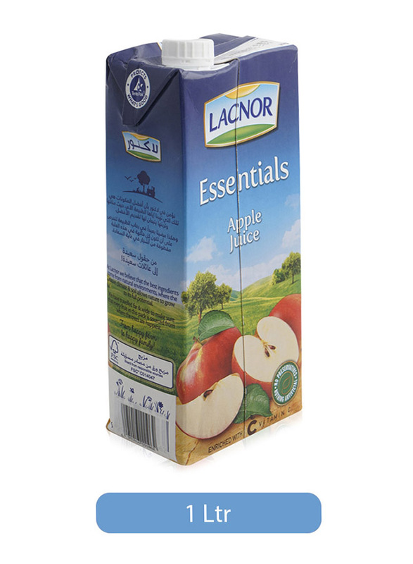Lacnor Essentials Apple Juice Drink, 1 Liter