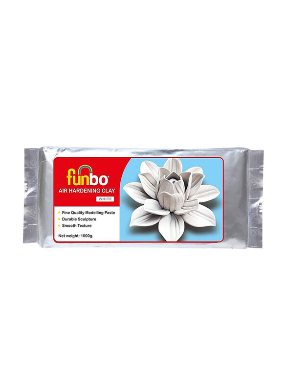 

Funbo White Air Hardening Clay, 1000g, White