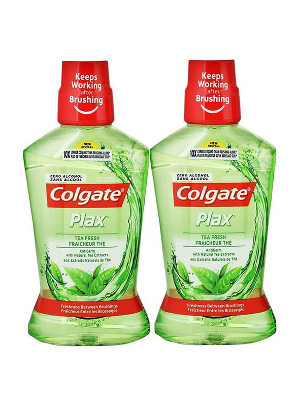 Colgate Plax Fresh Tea Mouthwash - 500 ml (2 Pack)