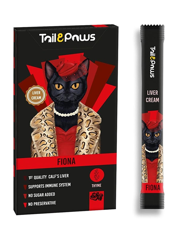 Tail&Paws Fiona Liver Cream for Cat Wet Food, 5 x 15g