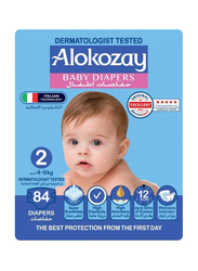 Alokozay Baby Diaper, Size 2, 4-6 Kg, 84 Count