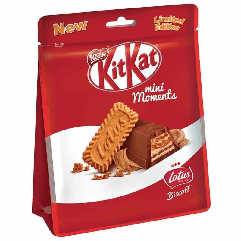 

Kit Kat Nestle Kitkat Mini Moments Lotus Chocolate Pouch - 122.5g