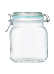 Sunray Glass Clip Jar, 1000ml, Clear