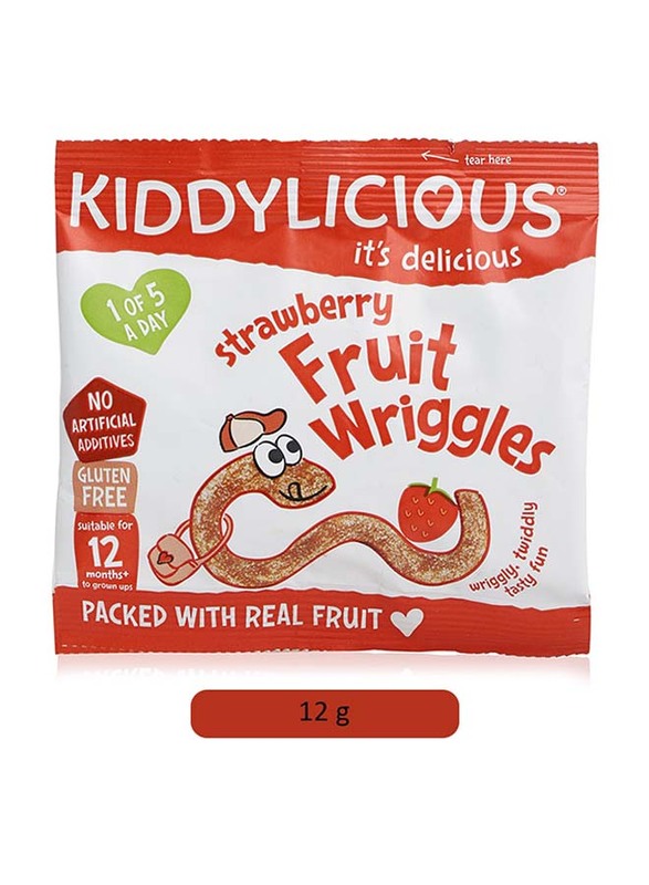 Kiddylicious Strawberry Fruit Wriggles, 12g