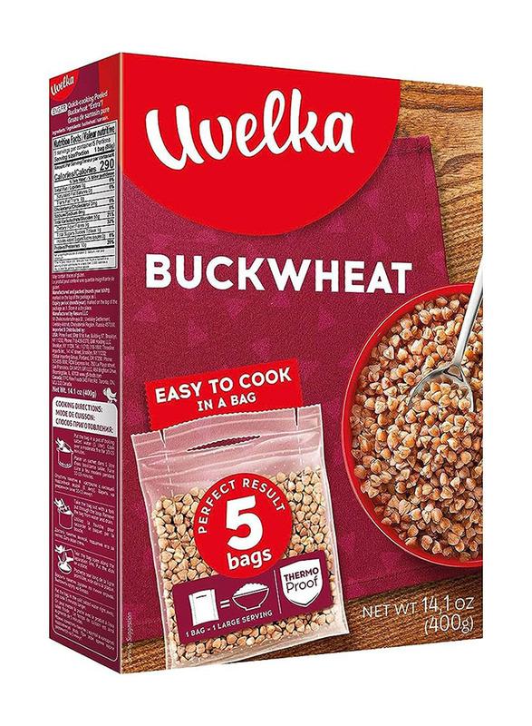 Uvelka Buckwheat In Bags, 5 x 80g