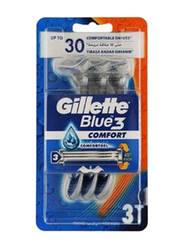 Gillette Blue3 Comfort 3CT 516 Men's Razor, 3 Pieces