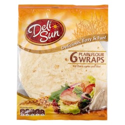 Deli Sun Plain Flour Wrap Tortilla, 360g