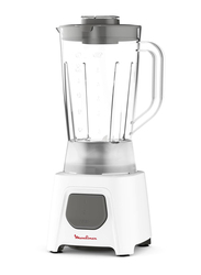 Moulinex 1.5L Plastic Smoothie Maker Blender, 450W, LM2B3127, White