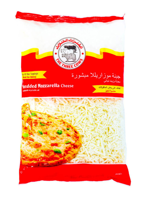 

The Three Cows Shredded Mozzarella Cheese, 1 Kg