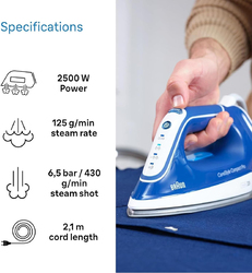 Braun Steam Generator Iron, 2400W, IS2565, Blue/White