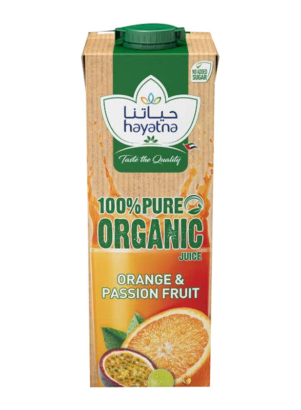 

Hayatna Organic Juice Orange & Passion Fruit UHT, 1 Liter