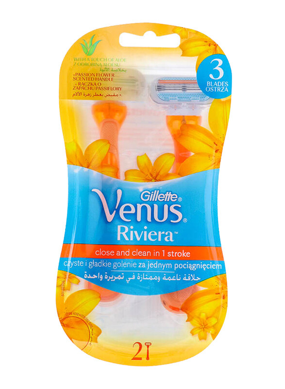 

Gillette Venus Riviera Disposable Razors for Women, 2 Piece
