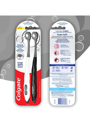 Colgate Foam Soft Charcoal Bristles Toothbrush - 2-Piece