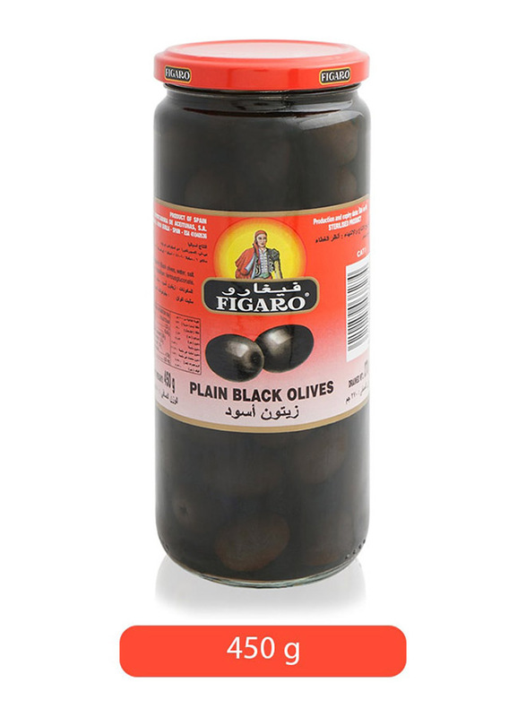 Figaro Plain Black Olives Pickles, 450g