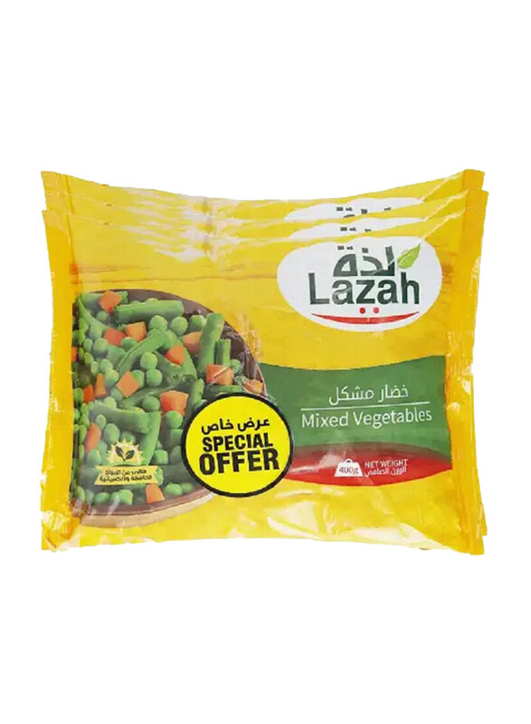

Lazah Frozen Mixed Vegetable, 3 x 400g