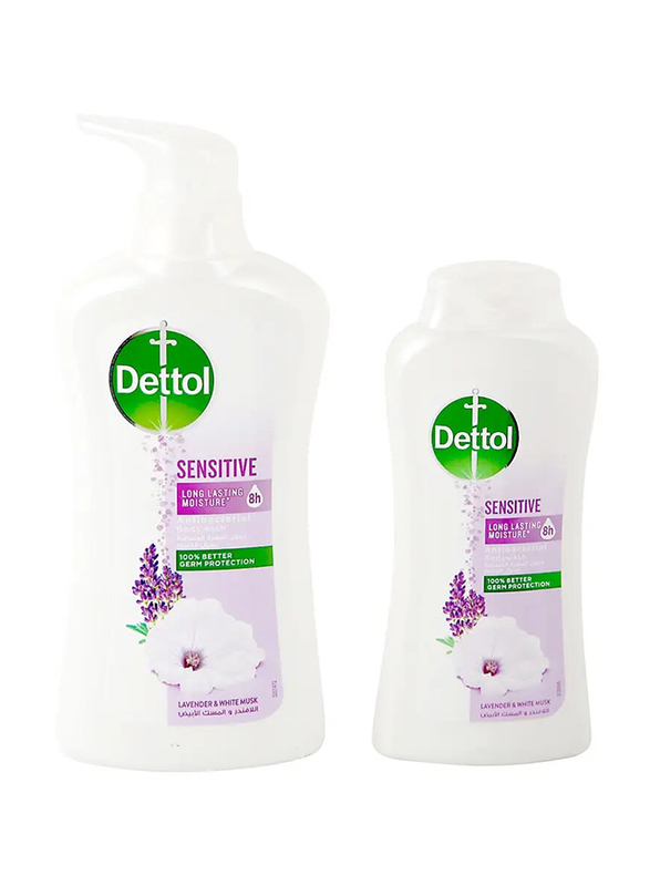 Dettol Sensitive Shower Gel - 500ml + 250ml