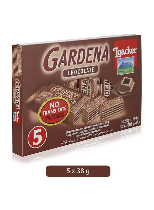 Loacker Gardena Chocolate Coated Wafer - 5 x 38g