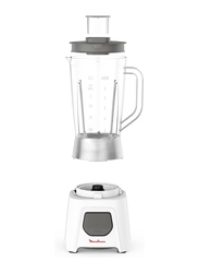 Moulinex 1.5L Plastic Smoothie Maker Blender, 450W, LM2B3127, White