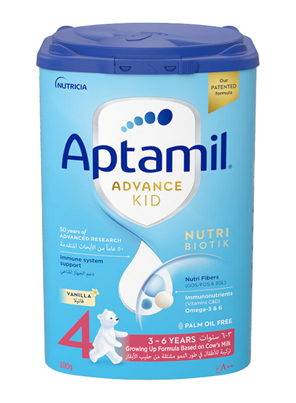 

Aptamil Advance Kid 4 Vanilla Flavour Growing Up Milk Formula, 3-6 Years, 800g