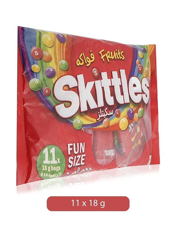Skittles Fruits Flavoured Chewing Candies - 11 x 18g
