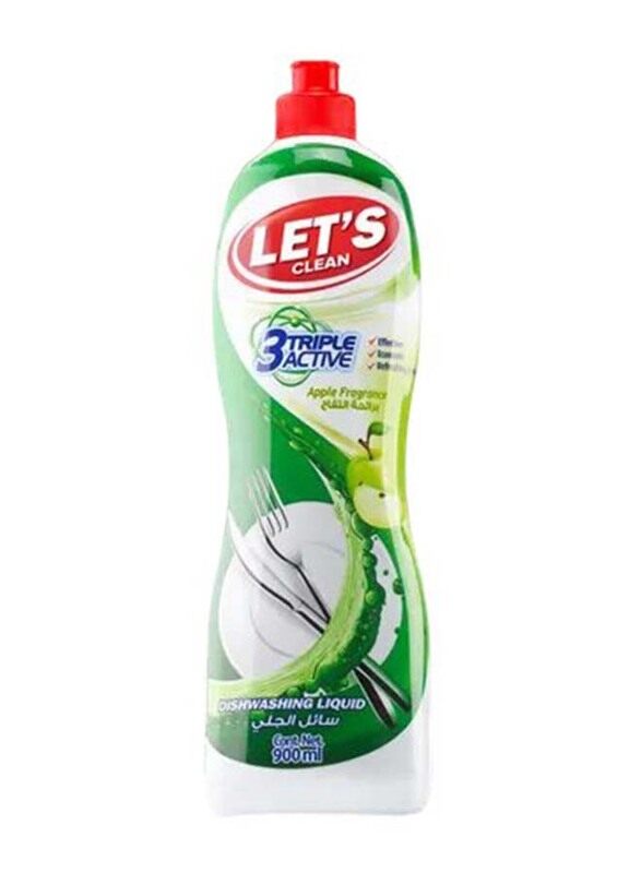 Lets Clean Dishwashing Liquid Apple, 900ml