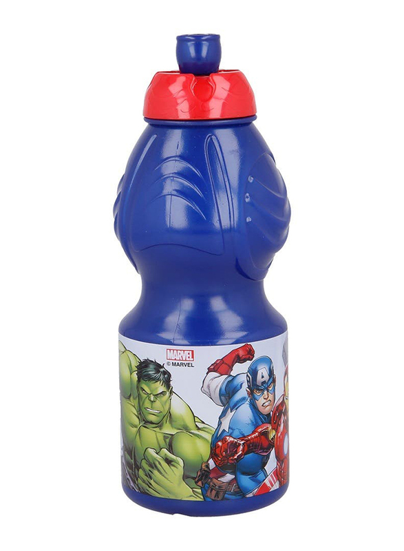 Stor Avengers Sport Bottle, 400ml, Blue