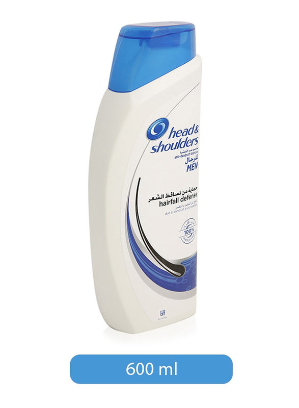 Head & Shoulders Hairfall Defense Anti-Dandruff Shampoo for All Hair Types for Men, 600ml