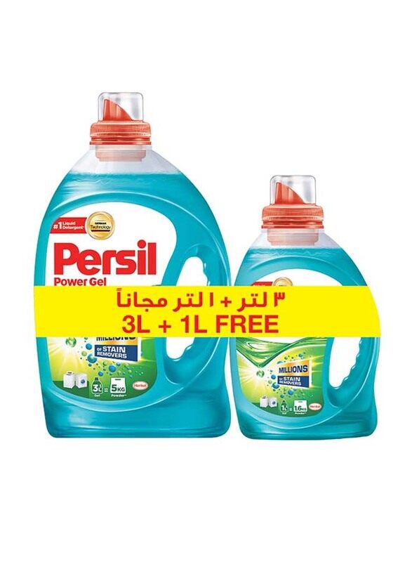 

Persil White Flower Concentrated Power Gel, 2 Piece, 3 Liters + 1 Liter