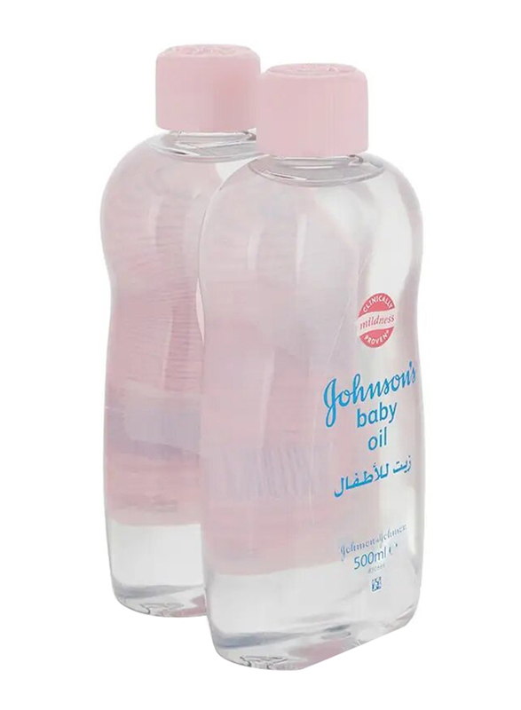 Johnson's Baby Oil, 2 x 500ml