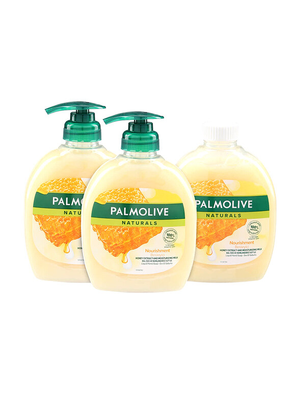 

Palmolive Liquid Hand Soap Pump Milk & Honey Liquid Hand Wash, 3 x 300ml