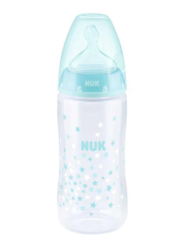 Nuk 300ml Feeding Bottle for 0-6 Months Babies, Blue