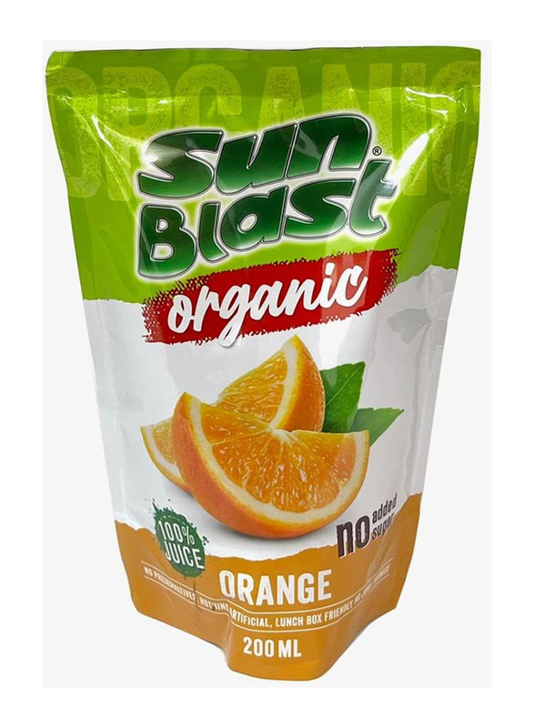 Sun Blast Organic Orange Juice, 200ml