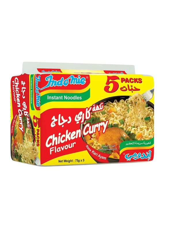 Indomie Chicken Curry Flavor Instant Noodles - 5 x 75 g