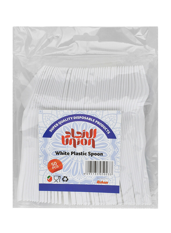 

Union White Plastic Spoons, 50 Pieces
