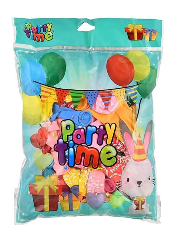 Party Time Ultra Helium Quality Party Balloon Set, 10 Pieces, Multicolour