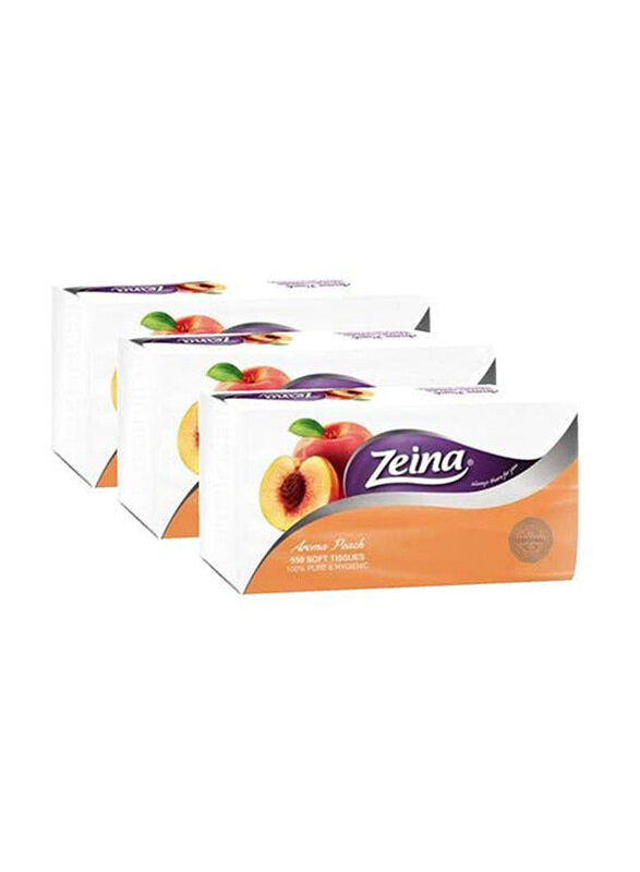 

Zeina Soft Tissues Sheets 2Ply Peach, 3 x 275 Sheets