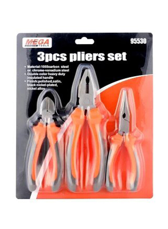 

Mega 3-Piece Mini Plier Set, M95530, Multicolour