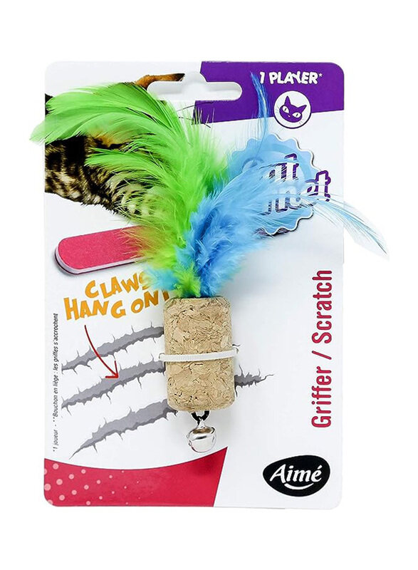 

Agrobiothers Cat Cork Plug Scratch Squeak Toy, Multicolour