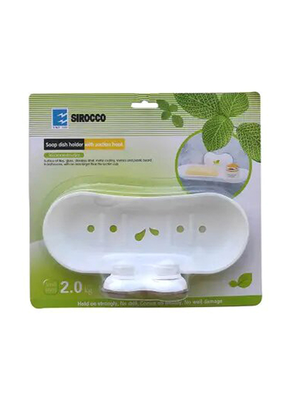 Sirocco Soap Plastic Dish Holder, 2226, White