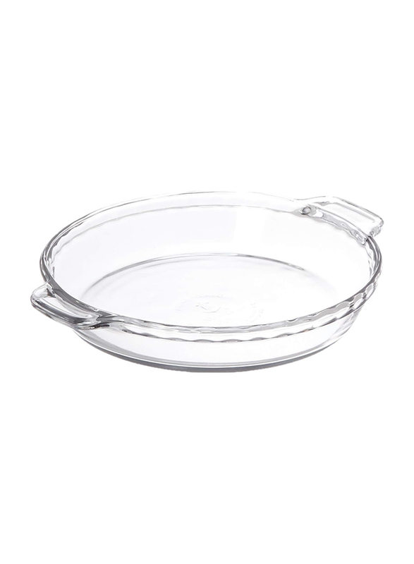 Anchor Hocking 9.5"/24cm Glass Deep Pie Plate Cake Pan, Clear