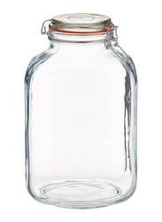 Sunray Glass Clip Jar, 3000ml, Clear
