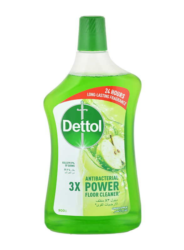 Dettol Power Green Apple Antibacterial Floor Cleaner, 900 ml