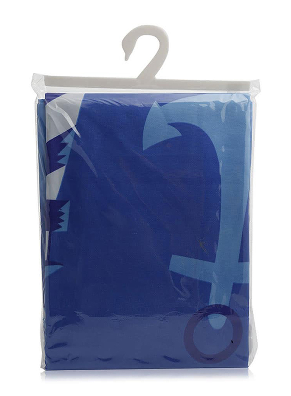 Electra Polyester Shower Curtain, Blue