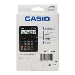 Casio MX-12B 12 Digit Mini Desk Type Calculator, Black