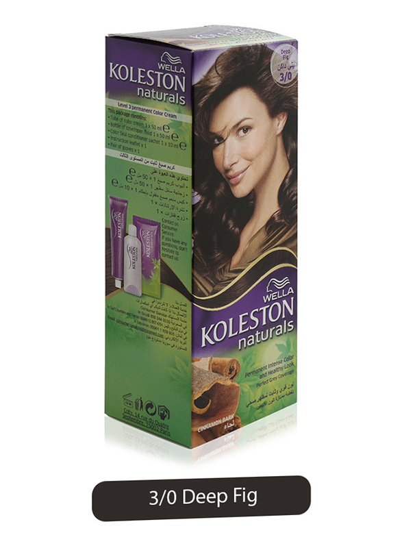 Wella Koleston Natural Hair Color Cream, 3/0 Deep Fig, 110ml