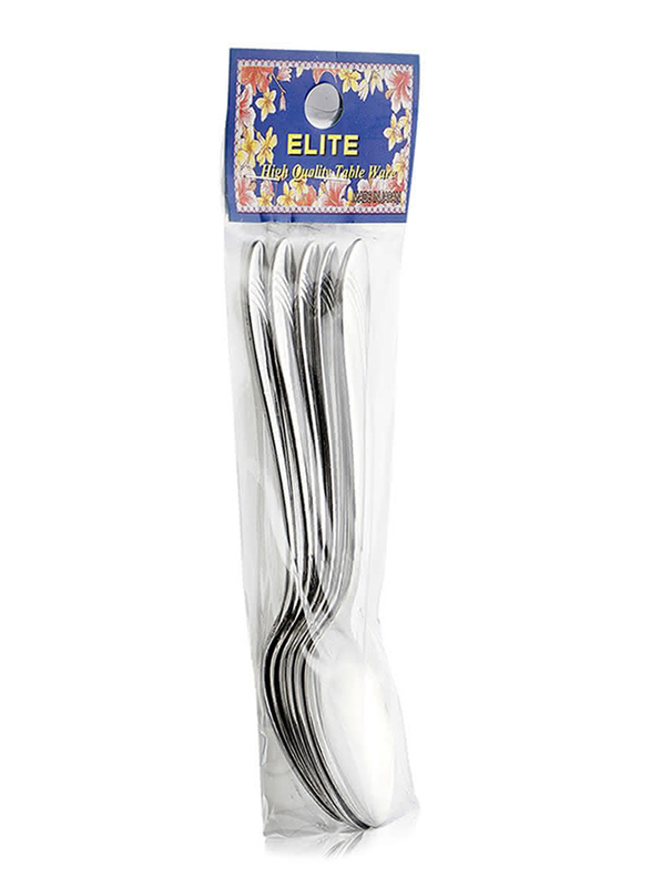 Elite 5-Pieces Stainless Steel Spoon Set, Silver
