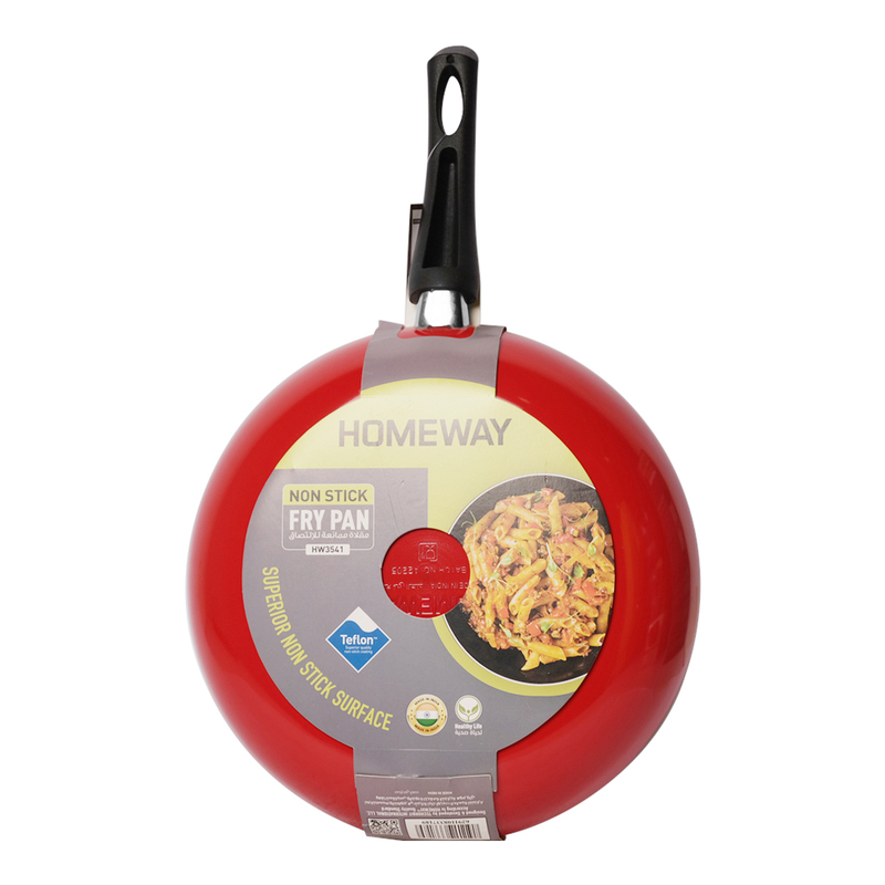 Homeway 30cm Non-Stick Fry Pan, Red