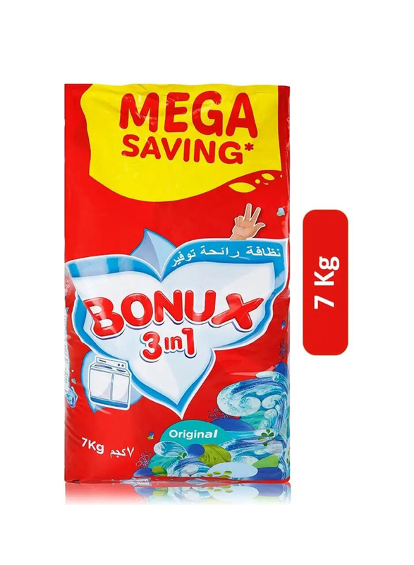 Bonux 3 in 1 Original Detergent Powder - 7 Kg