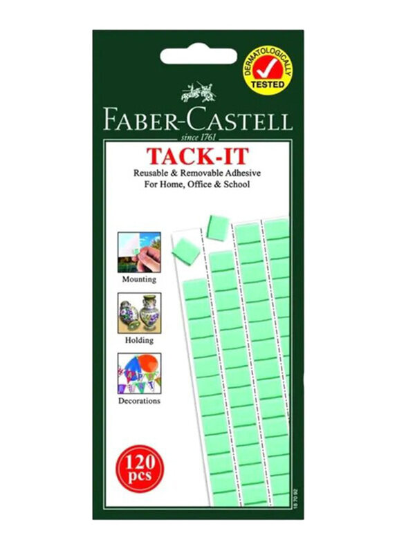 

Faber-Castell Tack-It Removable Adhesive Set, 120-Piece, Green
